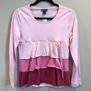 New Limited Too Pink Ruffle Top Sz XL/16